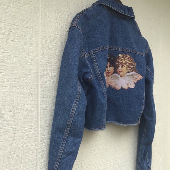 Fiorucci Berty denim jacket with angels iconic patch - Picture 14 of 16